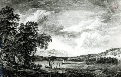 Vista del río Hudson de Pakepsey de Paul Sandby