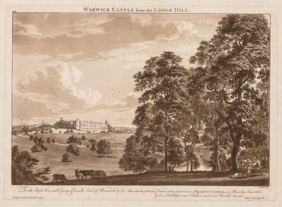 Views of Warwick Castle:  Warwick Castle from the Lodge Hill de Paul Sandby