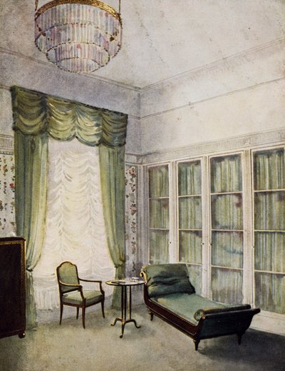 Sitting Area, principios del siglo XX, de Paul Schultze-Naumburg (acuarela) de Paul Schultze Naumburg