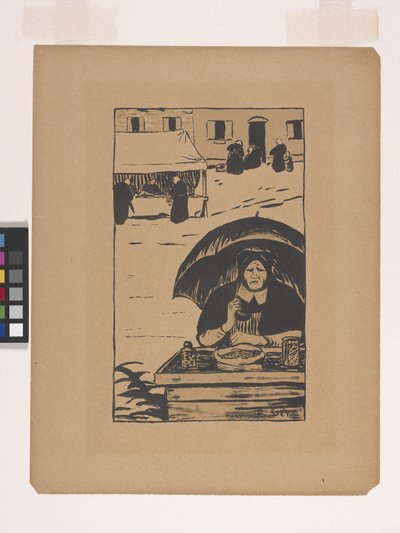 La Marchande Ambulante (La Vendedora Ambulante) (litografía en color) de Paul Sérusier