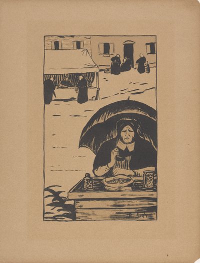 El vendedor ambulante 1895 (litografía en color) de Paul Sérusier