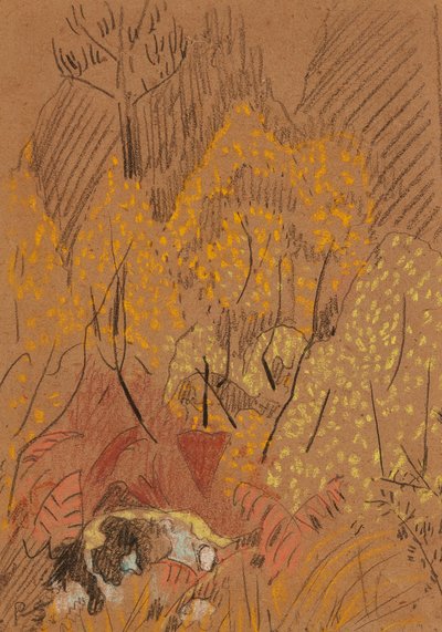 Paisaje de Otoño en Rocher Noir y Blanc, Pont Aven de Paul Sérusier
