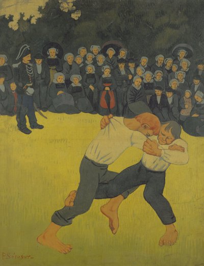 Los bretones luchadores, c.1893 de Paul Sérusier