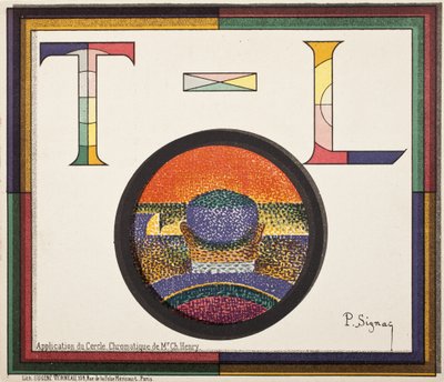 Aplicación del círculo cromático del señor Charles Henry de Paul Signac