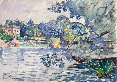 Orillas del Sena, c1900 de Paul Signac