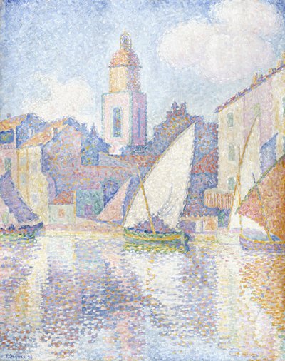Campanario en Saint Tropez, 1896 de Paul Signac