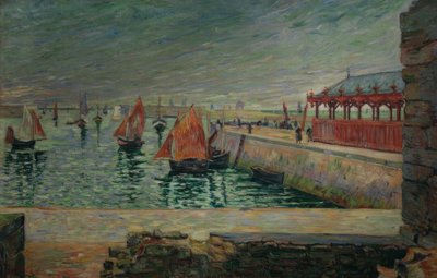 El mercado de pescado, Port-en-Bessin de Paul Signac