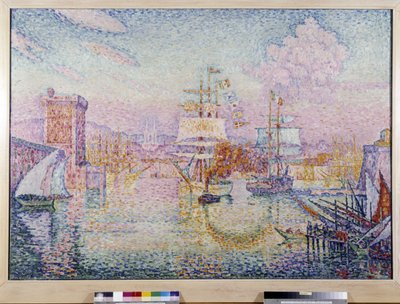 Entrada al puerto de Marsella. Pintura de Paul Signac (1895-1935) de Paul Signac