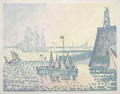 Tarde, El Muelle en Vlissingen de Paul Signac