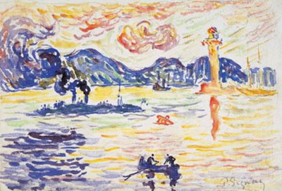 El Puerto de Saint-Tropez con el Destructor Midi de la France de Paul Signac