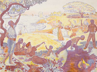 En el tiempo de la armonía: La alegría de vivir - Domingo junto al mar de Paul Signac