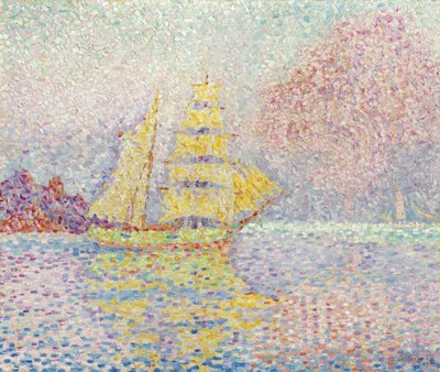Bergantín italiano en Agay, 1901 de Paul Signac