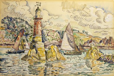 El Faro en Lezardrieux, 1927 de Paul Signac