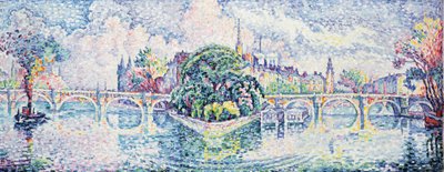 Le Jardin du Vert-Galant, c. 1928 de Paul Signac