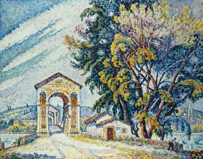 El puente en Bourg-Saint-Andeol, 1926 de Paul Signac