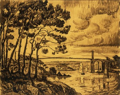 El Puente de Lezardrieux, 1922 de Paul Signac