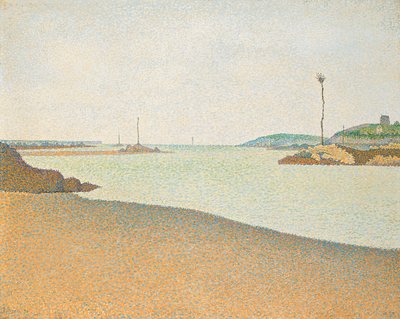 Las balizas, Saint-Briac, 1890 de Paul Signac