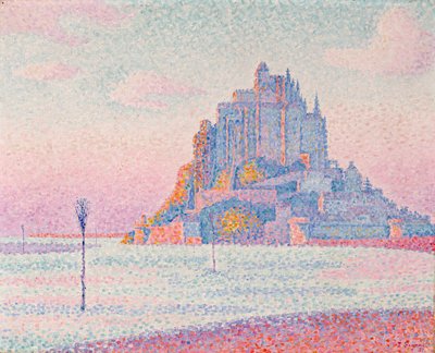 Mont Saint-Michel, puesta de sol de Paul Signac