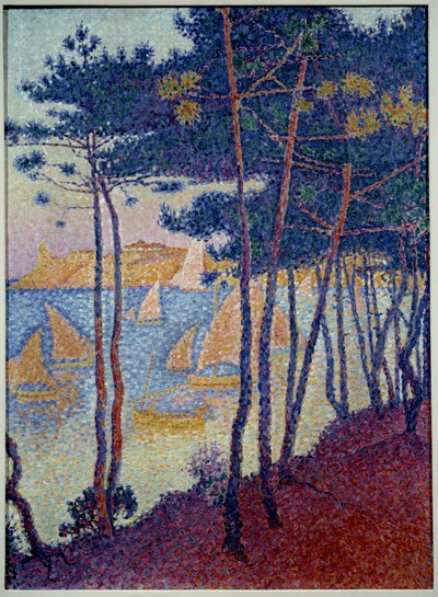 Velas y pinos Pintura de Paul Signac (1863-1935) 1896 Colección privada de Paul Signac