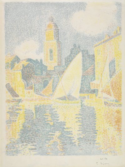 Saint-Tropez: El puerto, 1897-98 de Paul Signac