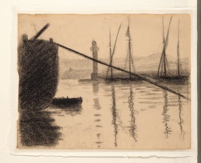 Saint-Tropez, el muelle visto desde el astillero, 1892 de Paul Signac