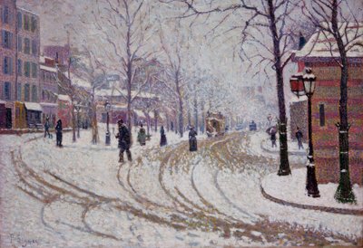 Nieve - El Boulevard de Clichy en París de Paul Signac