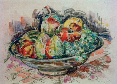 Bodegón con frutero de Paul Signac