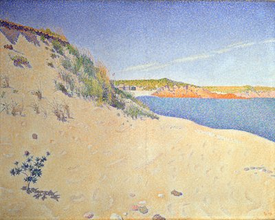 La playa en Saint-Briac. Op. 212 Costa arenosa, 1890 de Paul Signac