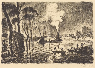 El Sena crecido en 1910 de Paul Signac