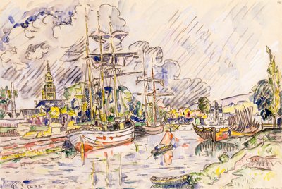 El puerto de Landerneau, 1921 de Paul Signac