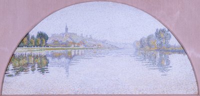El Sena en Herblay (óleo sobre seda) de Paul Signac