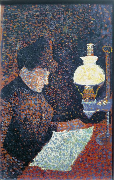 Mujer bajo la lámpara de Paul Signac