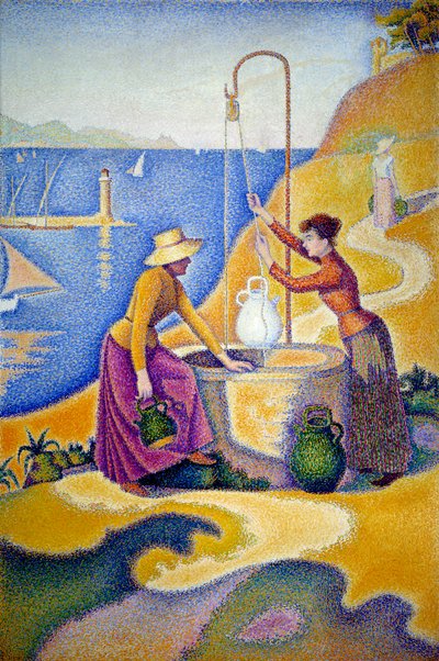 Mujeres en el pozo o Jóvenes Provenzales en el pozo de Paul Signac