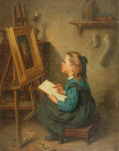 Un joven artista (óleo sobre lienzo) de Paul Soyer