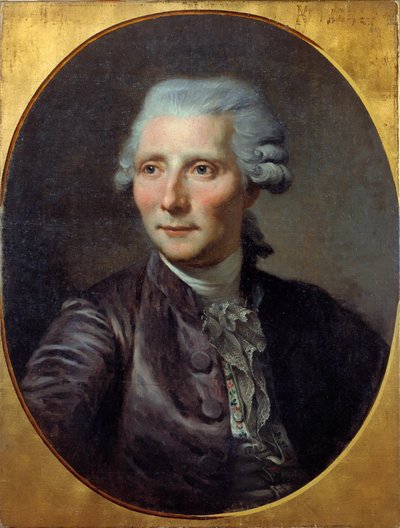 Retrato de hombre (anteriormente identificado como Pierre Augustin Caron de Beaumarchais (1732-1799). Pintura de Paul Constant Soyer (1823-1903) (del cuadro de Jean Baptiste Greuze), óleo sobre lienzo de Paul Soyer