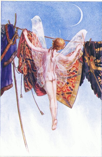 Ven a colgarlos en la línea, ilustración de La Tempestad, 1908 de Paul Vincent Woodroffe