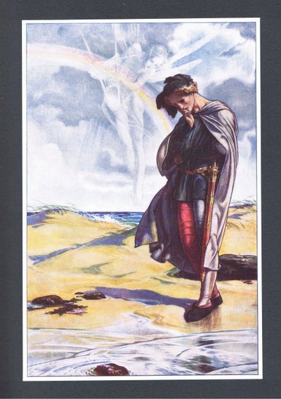 Ven a las arenas amarillas, ilustración de La Tempestad, 1908 de Paul Vincent Woodroffe