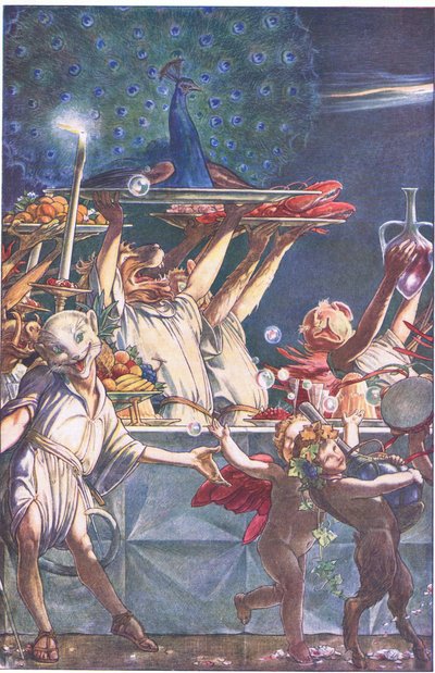 Danos amables guardianes, ¡Cielos! ¿qué eran estos?, ilustración de La Tempestad, 1908 de Paul Vincent Woodroffe