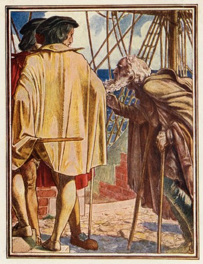 Ilustración para The Ancient Mariner de Coleridge (litografía en color) de Paul Vincent Woodroffe