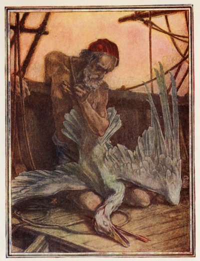 Ilustración para The Ancient Mariner de Coleridge (litografía en color) de Paul Vincent Woodroffe