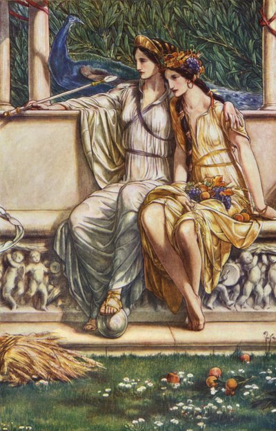La Tempestad de William Shakespeare, Acto IV, Escena 1 (litografia en color) de Paul Vincent Woodroffe