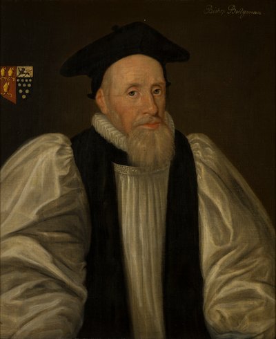 Retrato de John Bridgeman, obispo de Chester (1577-1652), c.1597-1621 (óleo sobre lienzo) de Paul van (attr.to) Somer