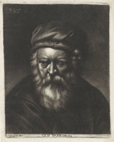 Portret de Thomas Parr Old Parr: aeta 152 (título sobre el objeto) de Paul van Somer (II)