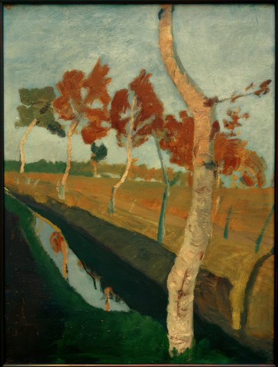 Abedules en el canal del pantano de Paula Modersohn Becker
