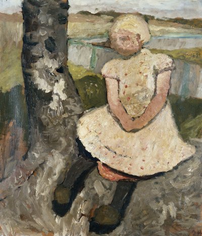 Niño sentado bajo un árbol de Paula Modersohn Becker