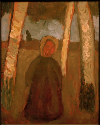 Niño bajo abedules de Paula Modersohn Becker
