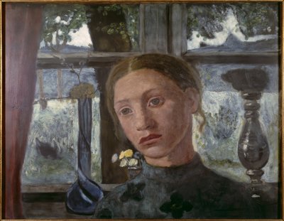 Cabeza de niña frente a una ventana de Paula Modersohn Becker