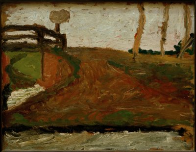 Paisaje de pantano con puente de Paula Modersohn Becker