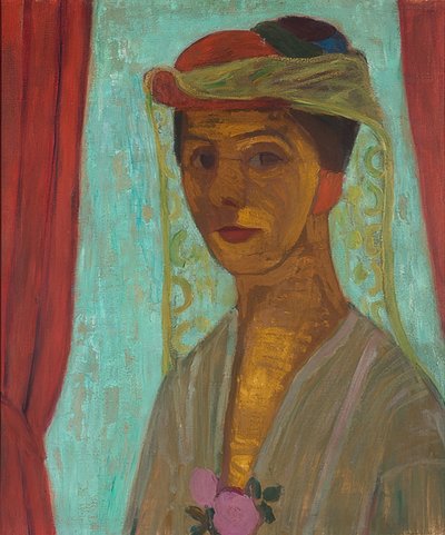 Autorretrato con sombrero y velo de Paula Modersohn Becker