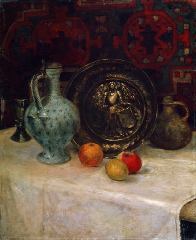 Naturaleza muerta con un plato de latón de Paula Modersohn Becker